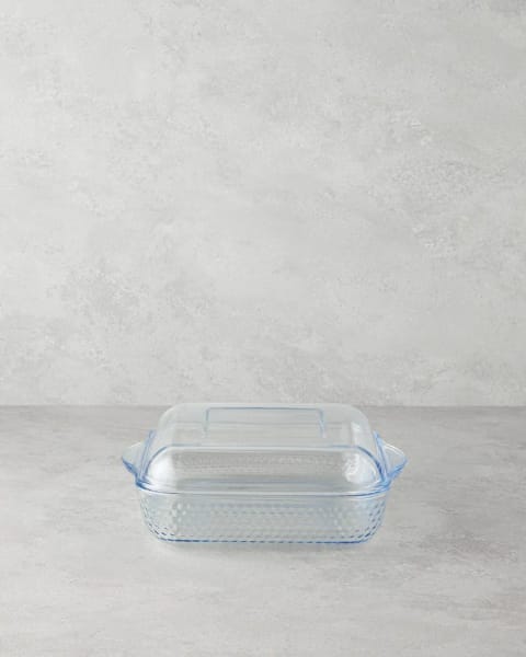ظرف فر مربعی درب شیشه‌ای Bake&Serve شفاف 24x21.5 سانتی‌متر