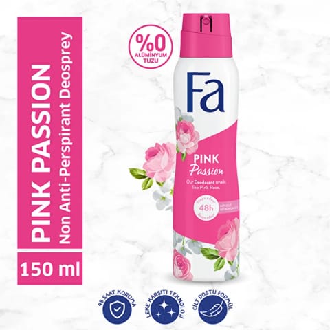 Fa Pink Passion دئودورانت اسپری زنانه ۱۵۰ میلی‌لیتر