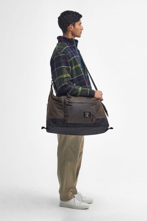 ساک سفر روغنی Barbour Field مدل Ol71 رنگ Olive-black