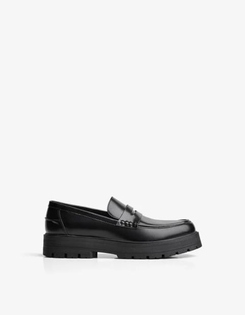 Chunky sole loafers
