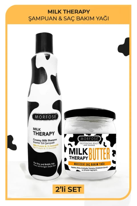 مورفوس Milk Therapy کره + شامپو Milk Therapy ۵۰۰ میلی‌لیتر