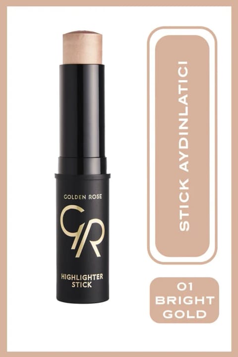 هایلایتر استیک Golden Rose شماره 01 Bright Gold - استیک روشنکننده با درخشش طلایی