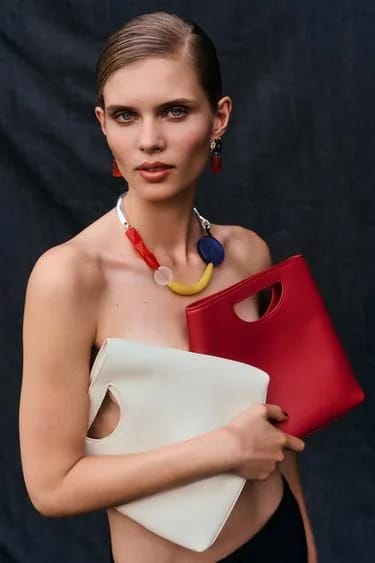 Zara گردنبند اشکال هندسی