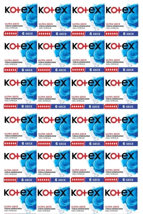 Kotex نوار بهداشتی شبانه تکی 144 عددی (24×6)