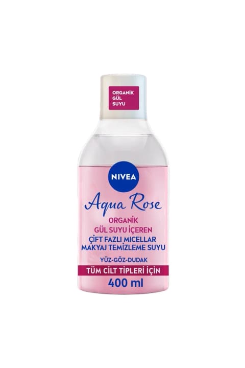 NIVEA Aqua Rose میسلار واتر دو فاز پاک‌کننده آرایش با عصاره گل سرخ 400ml