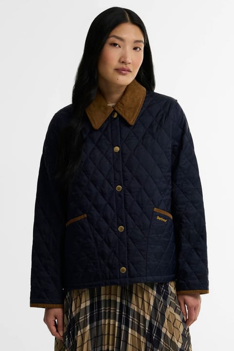 کاپشن کوتاه کایپتون لیدزدیل Barbour Icons NY52 رنگ سرمهای تیره Birchwood
