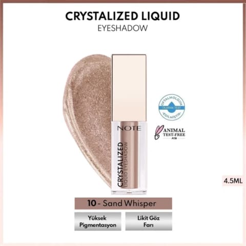 Note Crystalized Liquid Eyeshadow Göz Farı 10 Sand Whisper
