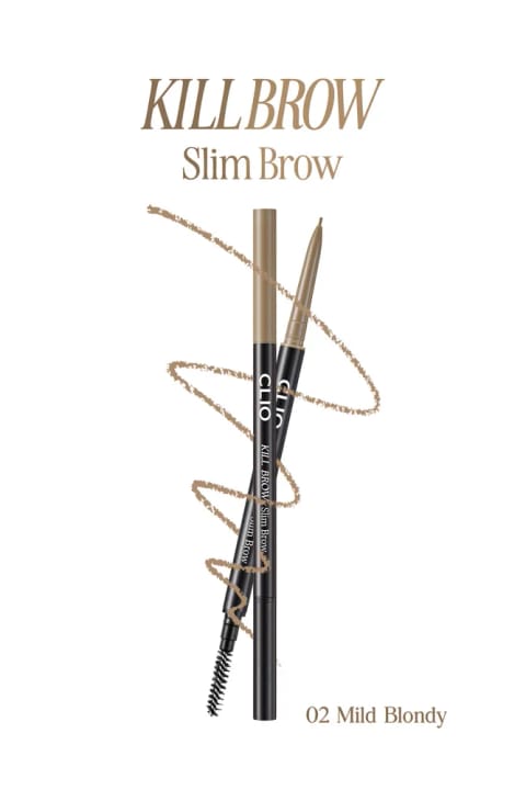 مداد ابرو دوطرفه CLIO با نوک فوق العاده نازک برای ظاهری طبیعی Kill Brow — 02 Mildblondy