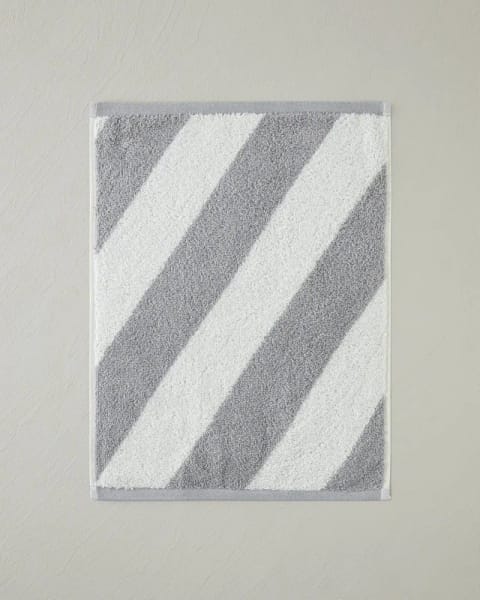 حوله دستی Diagonal 100٪ پنبه 30×40 سانتی‌متر خاکستری