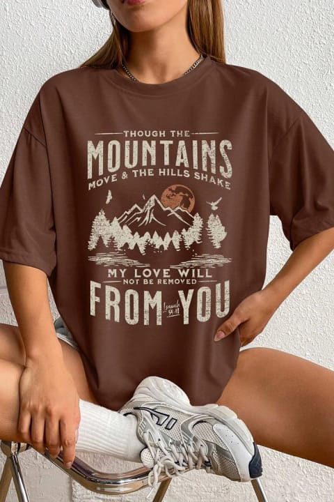 تی‌شرت طراحی چاپی Mountains یونیسکس uyguntarz