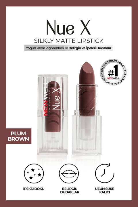 نیو ول Nue X Silkly Matte رژ لب Plum Brown 05