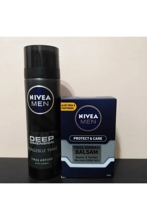 NIVEA Men Deep Smooth Shaving Foam & Protect Care After Shave Balm