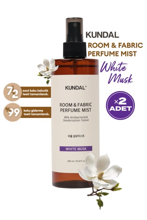 Kundal اسپری معطر اتاق و پارچه (White Musk) 300 میلیلیتری