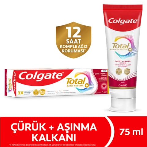 Colgate Total Active Protection پوسیدگی + محافظ سایش خمیردندان 75 میلی‌لیتر