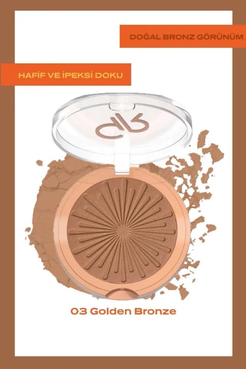 Golden Rose Sun Bright Bronzer Powder - 03 Golden Bronze - پودر برنزه‌کننده