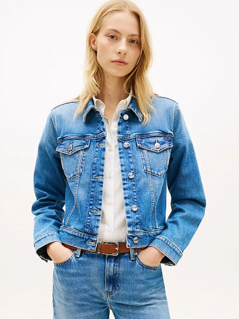 کاپشن جین اسلیم زنانه Tommy Hilfiger