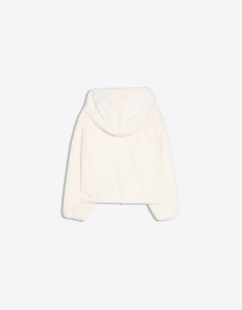 Hooded jacket with fur