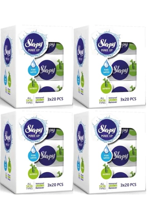 Sleepy دستمال پاککننده صورت بامبو میکاپ ۲۴۰ عددی (۱۲×۲۰)