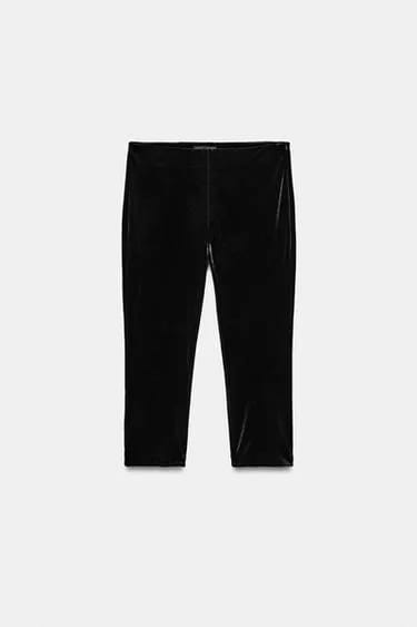 Zara شلوار کاپری مخملی
