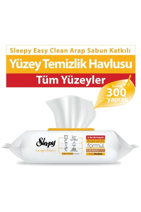 Sleepy Easy Clean Premium سطح پاک کن یک بار مصرف با عصاره صابون عربی