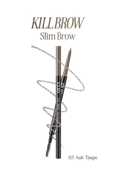 مداد ابرو دوطرفه CLIO با نوک فوق العاده نازک برای ظاهری طبیعی Kill Brow — 03 Ash Taupe