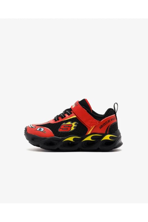 SKECHERS THERMO-FLASH - WHEEL BUDDIES کفش چراغدار پسر بچه قرمز/مشکی