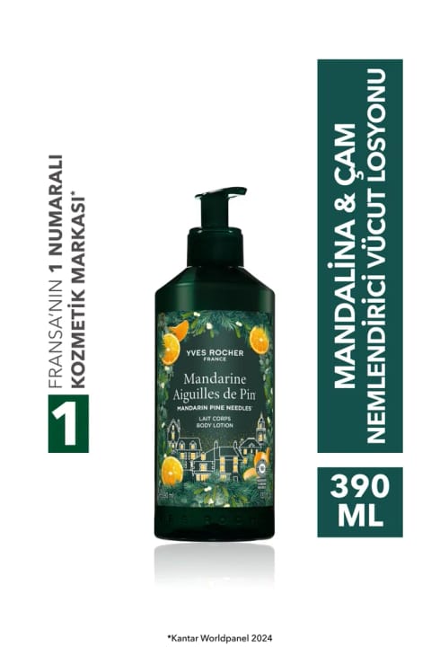 Yves Rocher لوسیون بدن - ماندارین و کاج 390 میلی‌لیتر