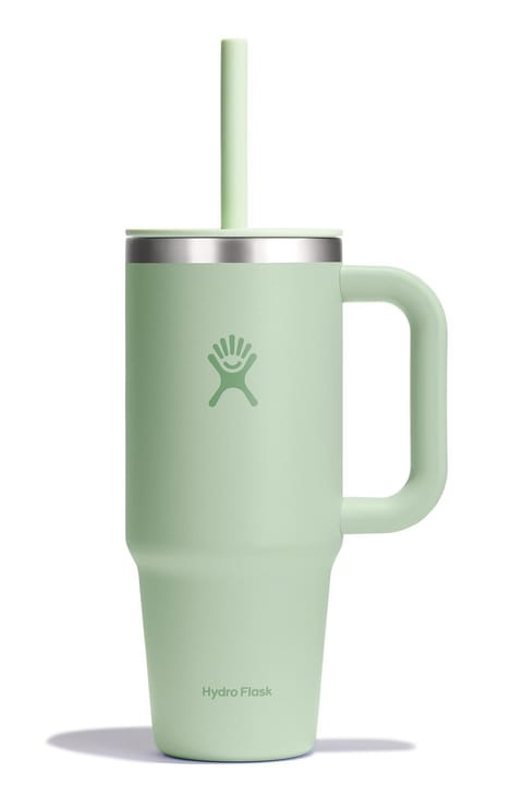 ترموس سفر Hydro Flask All Around Travel Tumbler با نی، ۷۱۰ میلیلیتر (۲۴ اونس) - سبز آلوئه