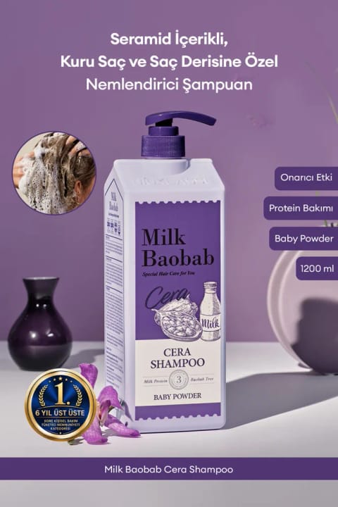 میلک باوباب شامپو مرطوبکننده مخصوص مو و پوست سر خشک Cera Shampoo