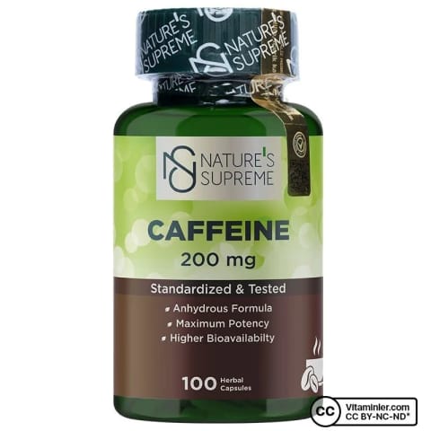 Nature's Supreme کافئین 200 میلیگرم 100 کپسول