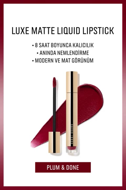 BOBBI BROWN Luxe Matte Liquid Lipstick - ماندگاری ۸ ساعته — Plum Done