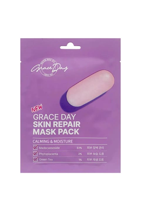 Grace Day ماسک ورقه‌ای ترمیم‌کننده پوست برای پوست‌های حساس Skin Repair Mask Pack