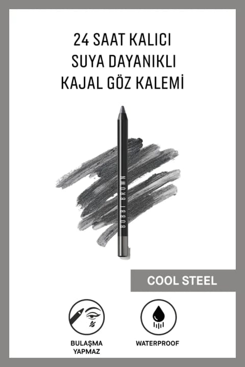BOBBI BROWN خط چشم کاجال ضدآب ۲۴ ساعت ماندگاری - Cool Steel