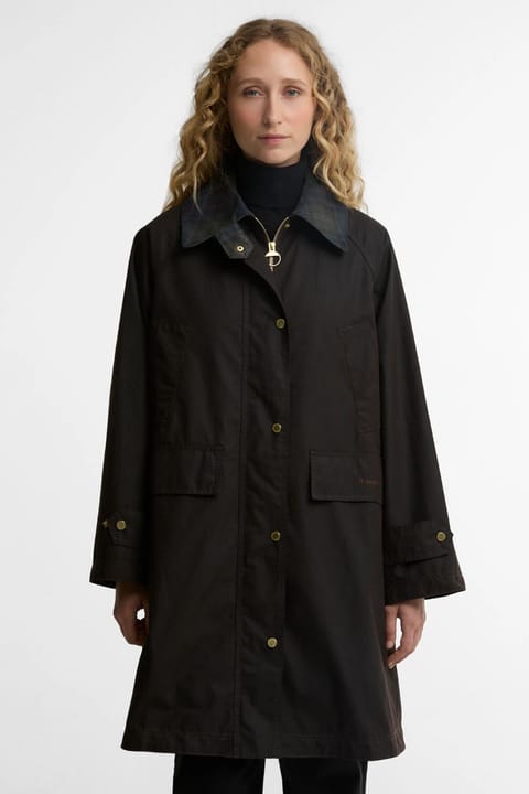 کاپشن روغنی Barbour Agatha RU91 Rustic Shadow Classic