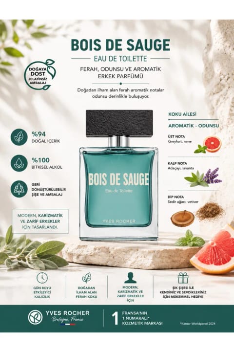 ایو روشه Bois de Sauge ادو تویلت مردانه