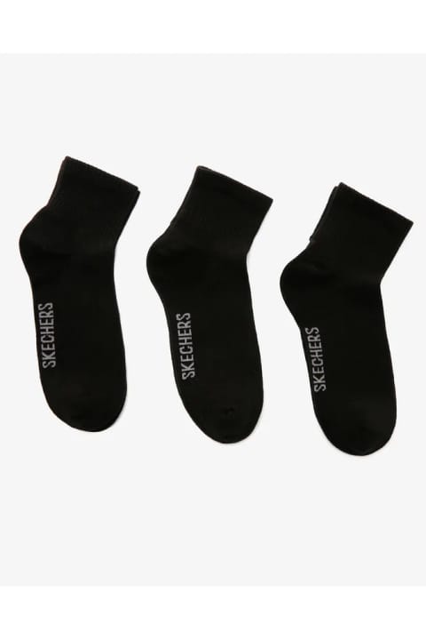 SKECHERS جوراب نیمساق یونیسکس Nopad مشکی — بستهٔ ۳ عددی