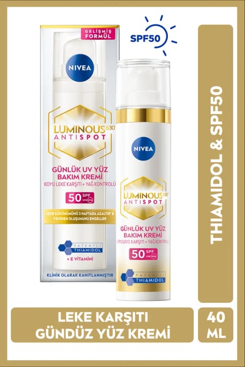 NIVEA Luminous630 ضد لک با SPF50 کرم مراقبت روزانه صورت ۴۰ میلی‌لیتر