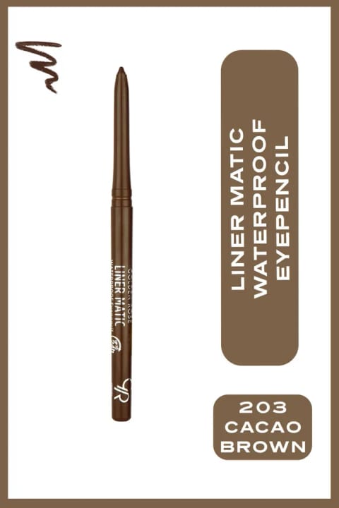 Golden Rose Liner Matic Waterproof Eyepencil - مداد چشم ضد آب شماره 2... — 203 Cacao Brown Kahverengi