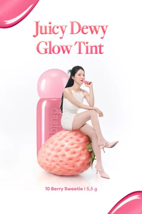 dasique تینت براق و مرطوبکننده با رنگی ملایم Juicy Dewy Glow — 10 Berry Sweetie