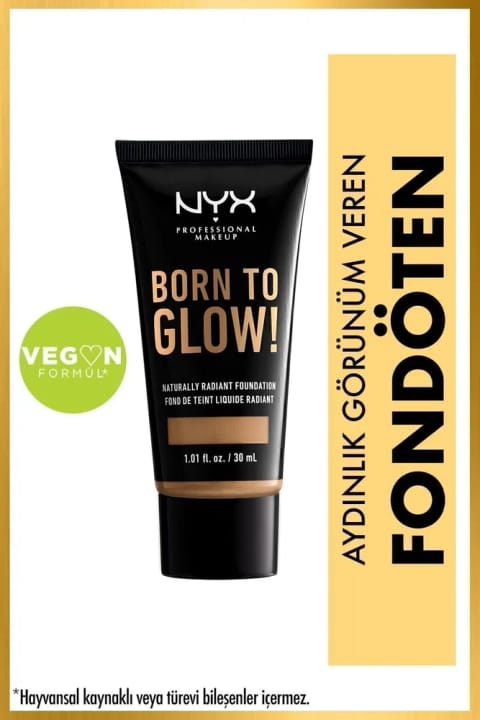 فونداسیون NYX Professional Makeup Born To Glow! Naturally Radiant 13 - Golden