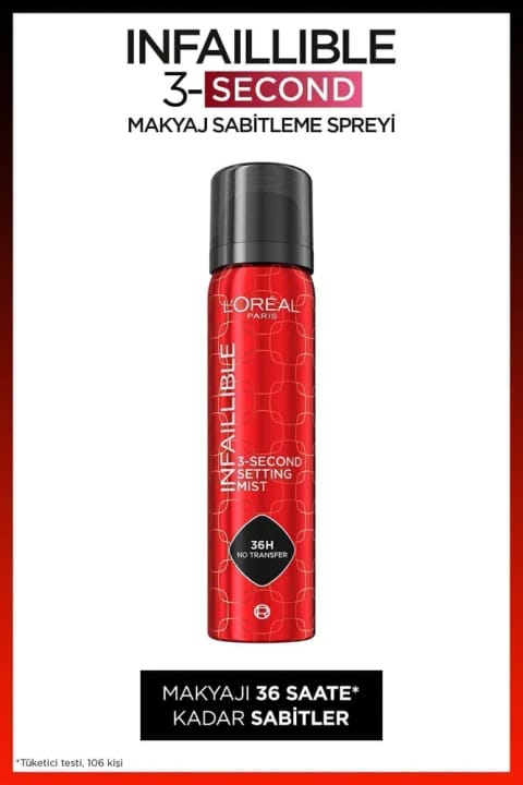 L'Oreal Paris Infaillible فیکساتور اسپری 75 میلیلیتر - ثابتکننده ماندگار آرایش
