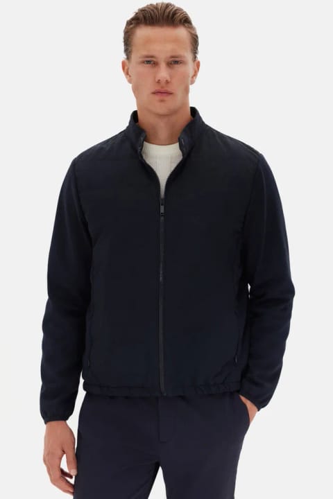Twn کاپشن بلند بدنه Slim Fit سرمهای ساده