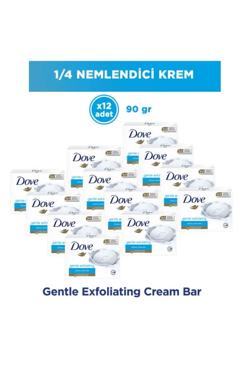 Dove Beauty Cream Bar Gentle Exfoliating مرطوبکننده 90 گرمی x12