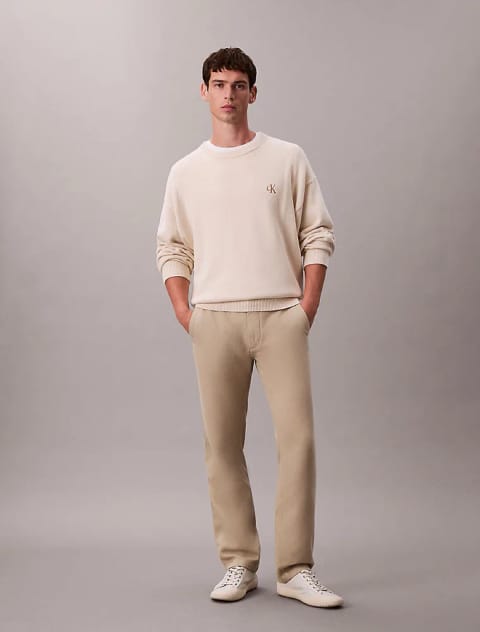 شلوار نخی راسته مردانه Calvin Klein