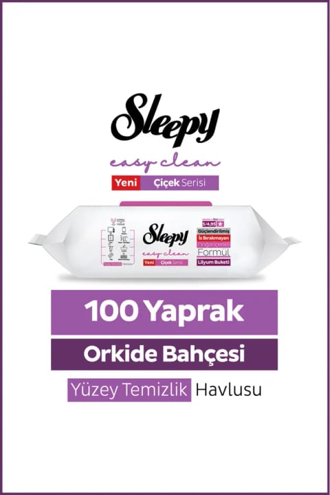 دستمال تمیزکننده سطح Sleepy Easy Clean باغ ارکیده 100 برگی