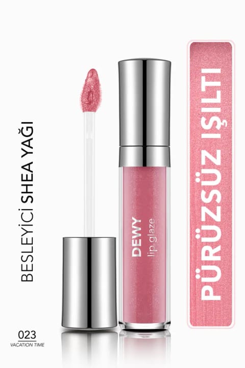 Flormar مرطوبکننده و براقکننده لب Dewy Lip Glaze - 023 Vacation Time - 8682...