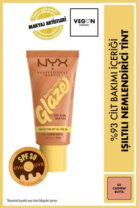NYX Professional Makeup Buttermelt Glaze درخشنده مرطوب‌کننده تینت - 03 Cash...