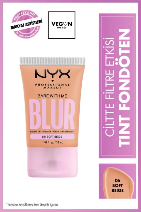 NYX Professional Makeup Blur Tint فیلتر افکت فونداسیون - 06 Soft Beige