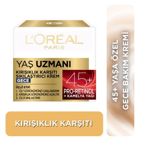 Loreal Paris Expert 45+ ضد چروک و سفت‌کننده شب 50 میلی‌لیتر