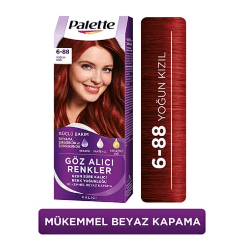 Palette Göz Alıcı Renkler رنگ مو 6-88 قرمز پررنگ